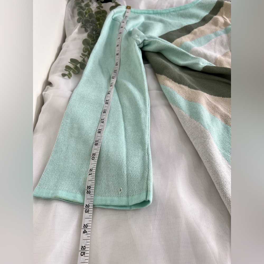 Soft Surroundings Sweater Womens XS Nina Aqua Marble Tunic Double Knit Com - Picture 9 of 13